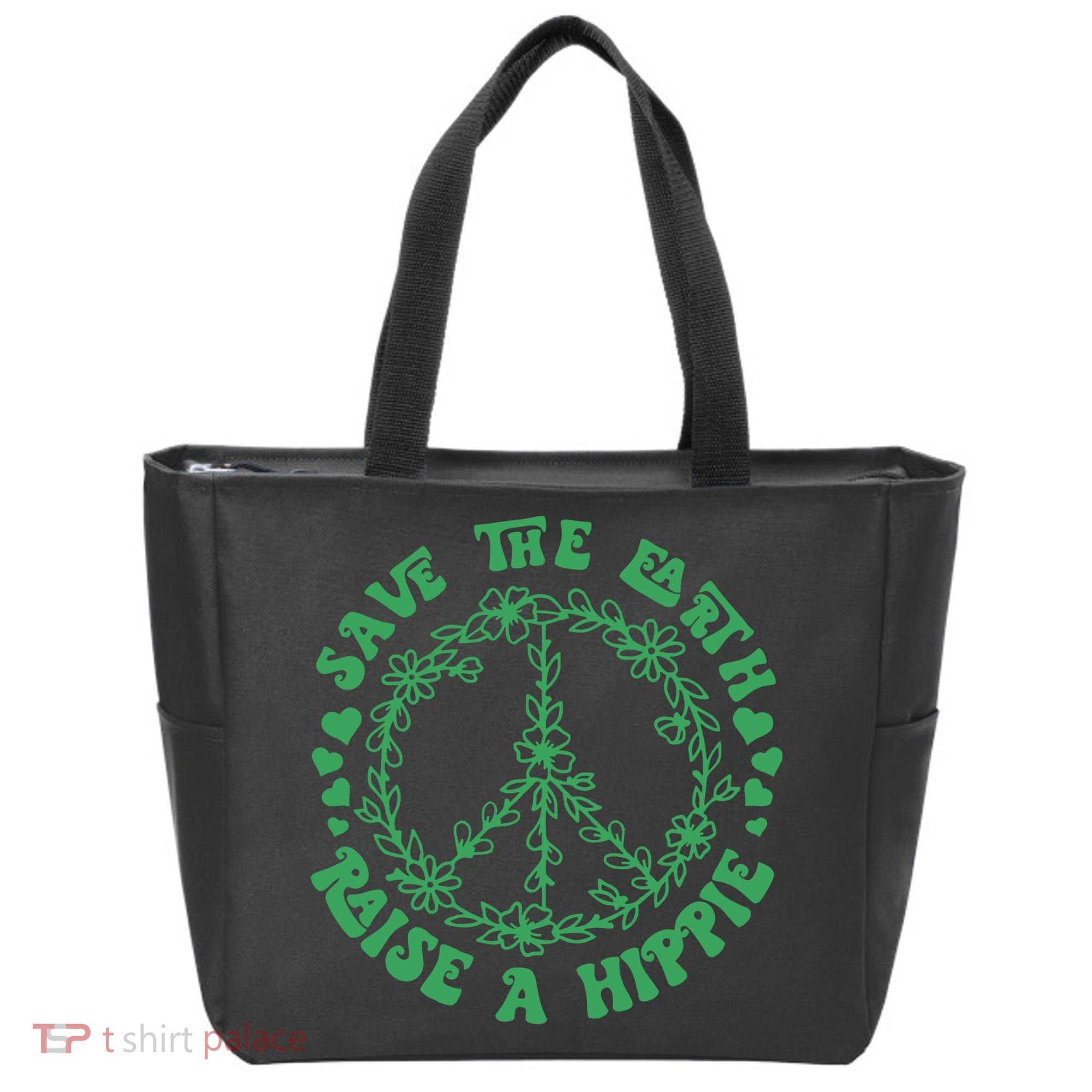 Save The Earth Raise A Hippie Peace Save The Planet Tote Bag