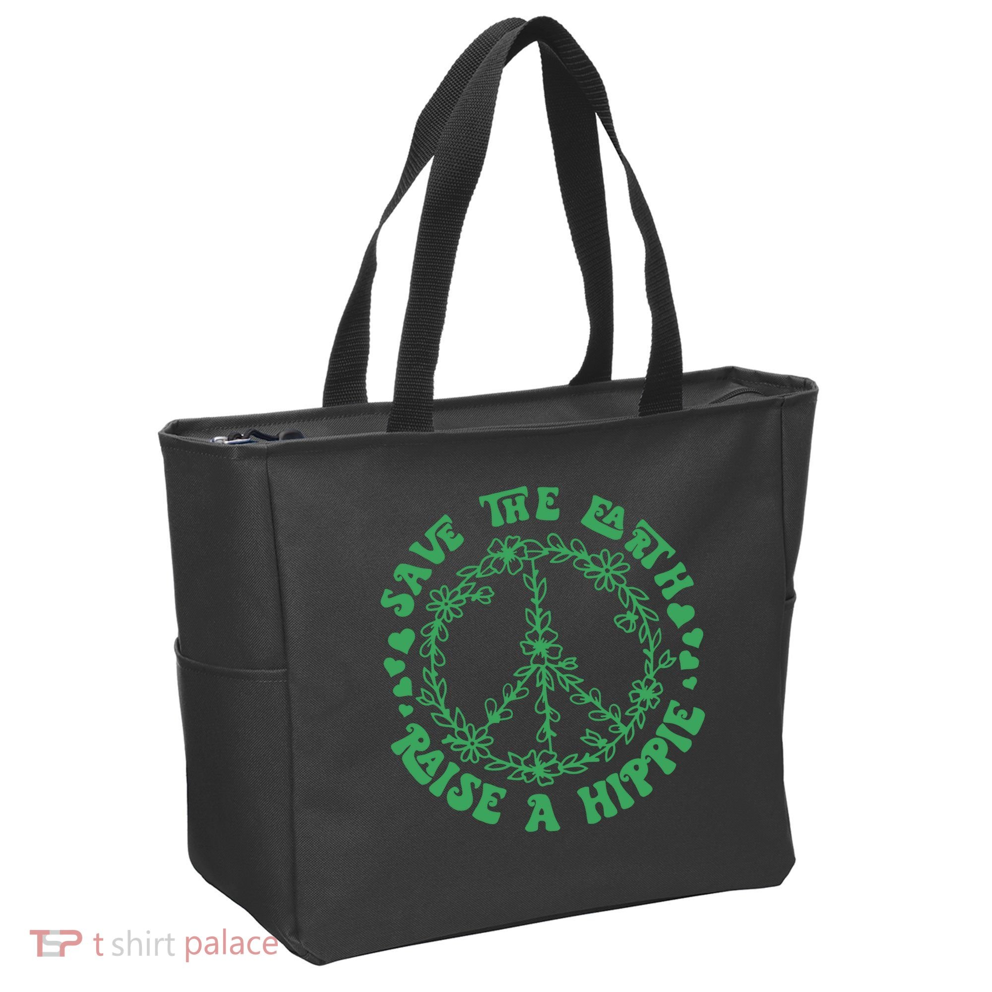 Save The Earth Raise A Hippie Peace Save The Planet Tote Bag