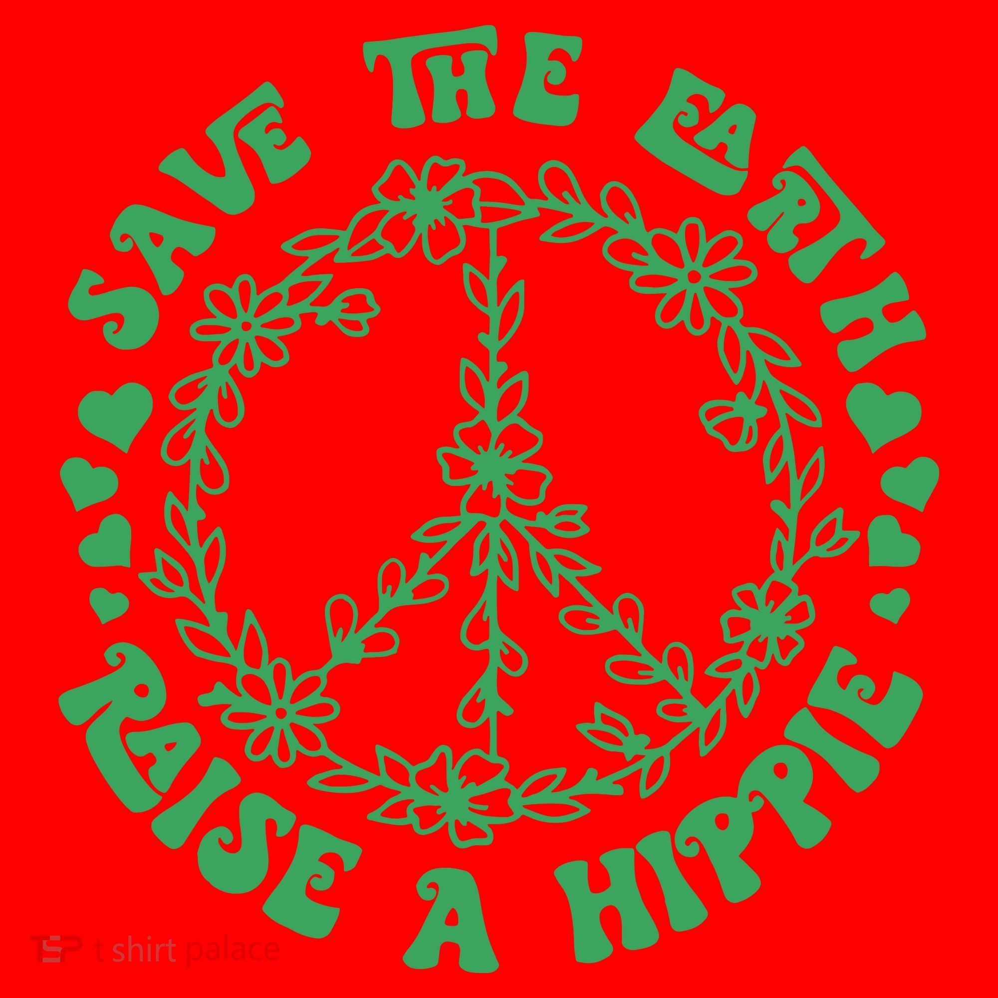 Save The Earth Raise A Hippie Peace Save The Planet Santa Hat