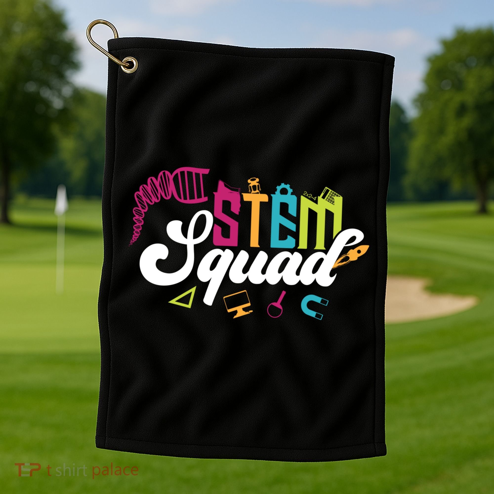 Science Technology Engineering Math Teacher Gift Stem Squad Funny Gift Golf Towel