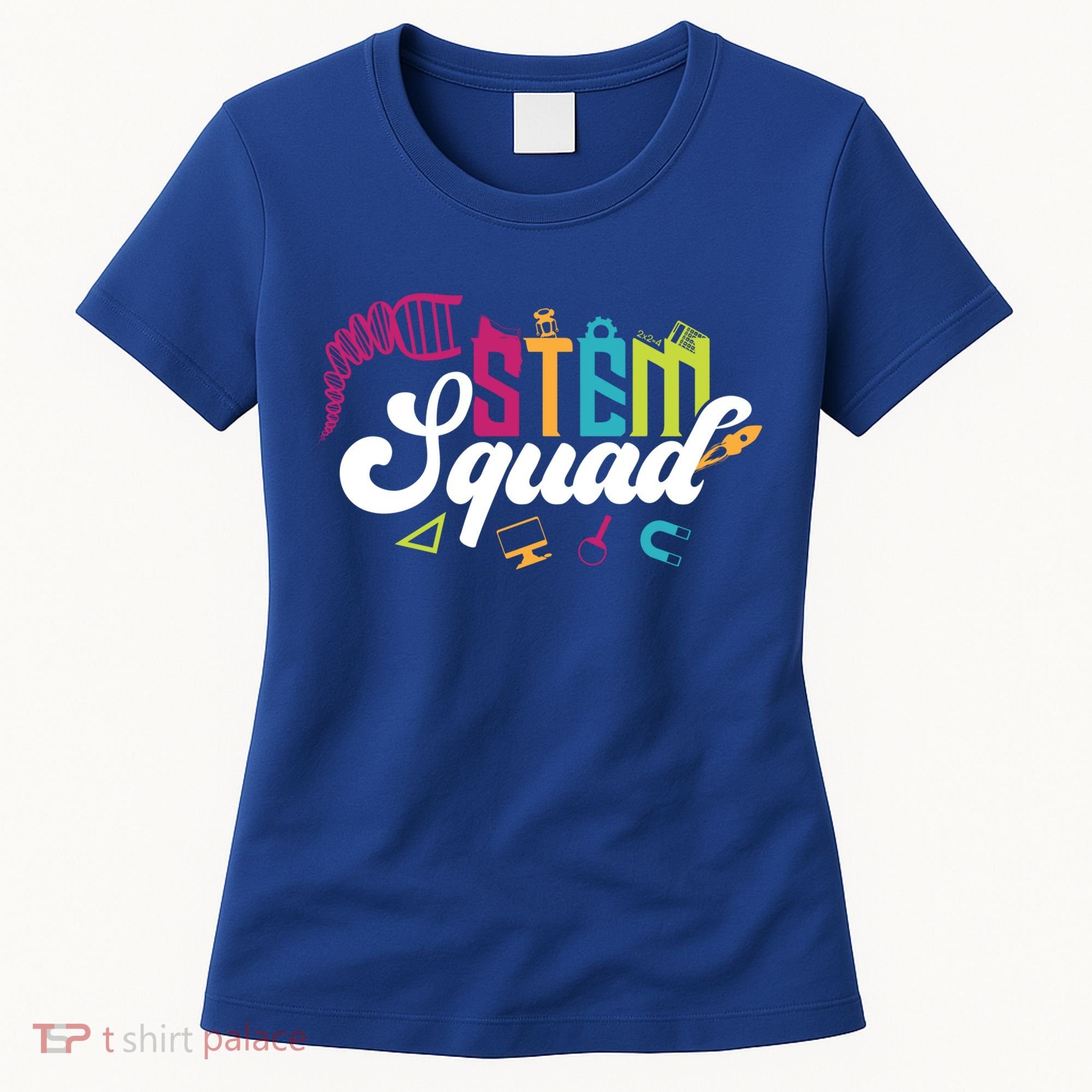 Science Technology Engineering Math Teacher Gift Stem Squad Funny Gift Women's T-Shirt