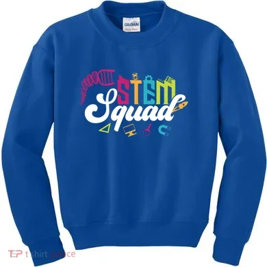 Science Technology Engineering Math Teacher Gift Stem Squad Funny Gift Kids Sweatshirt