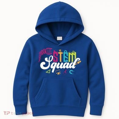 Science Technology Engineering Math Teacher Gift Stem Squad Funny Gift Kids Hoodie