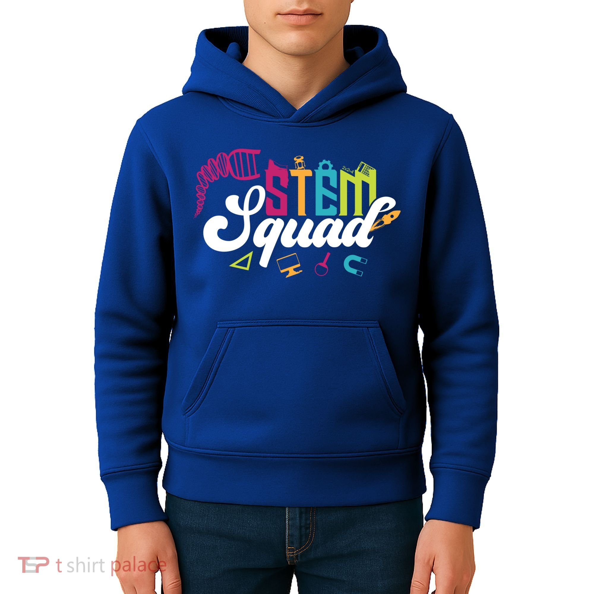 Science Technology Engineering Math Teacher Gift Stem Squad Funny Gift Kids Hoodie