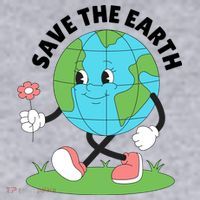 Save The Earth Cute Earth Day Women's Racerback Cropped Tank thumb 2