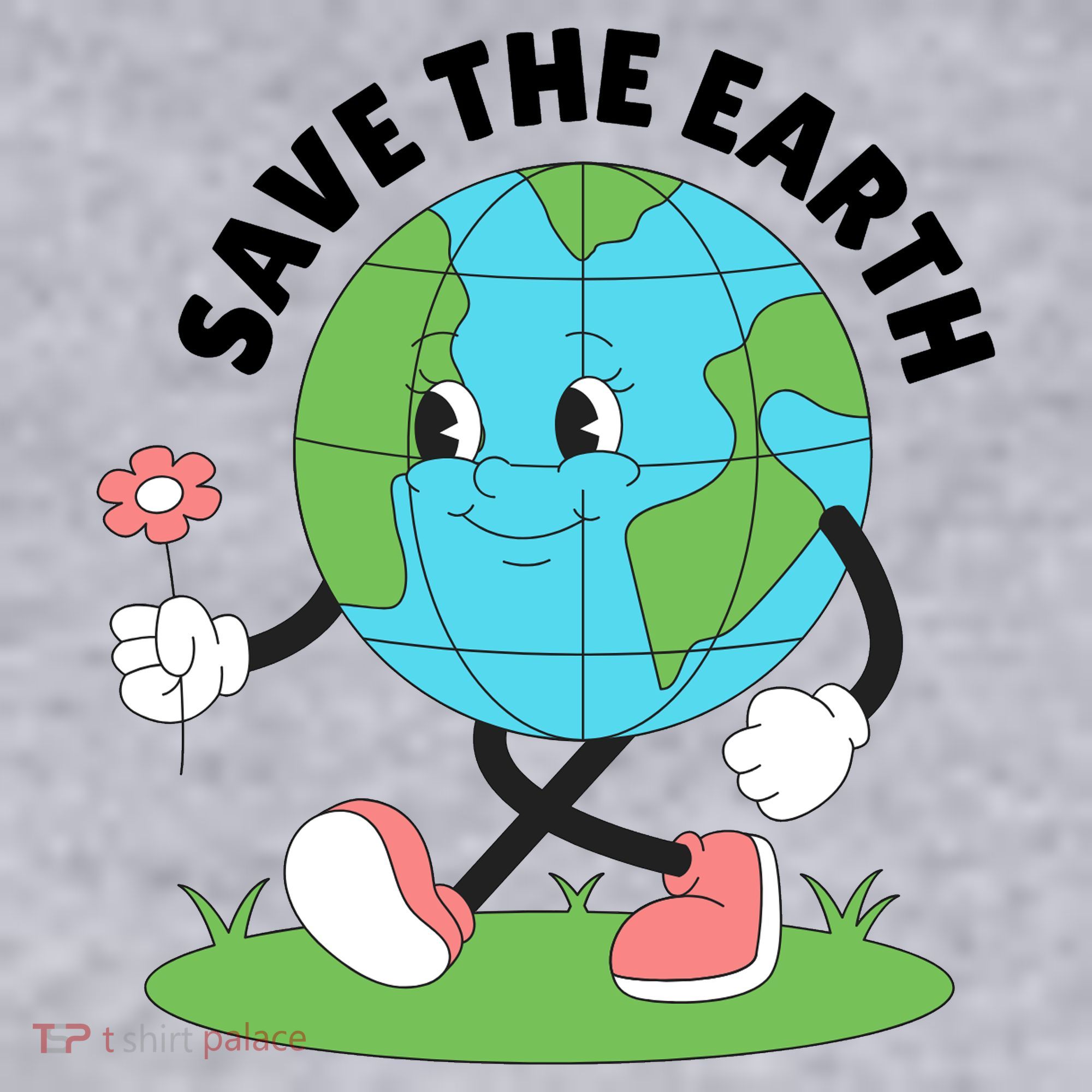 Save The Earth Cute Earth Day Women's Racerback Cropped Tank