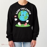 Save The Earth Cute Earth Day Women's Sweatshirt thumb 0