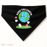 Save The Earth Cute Earth Day USA-Made Doggie Bandana thumb 0