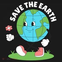 Save The Earth Cute Earth Day USA-Made Doggie Bandana thumb 2