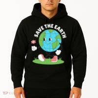 Save The Earth Cute Earth Day Hoodie thumb 2