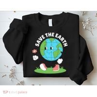 Save The Earth Cute Earth Day Sweatshirt thumb 2