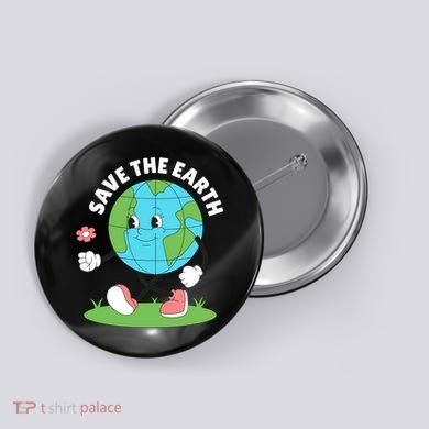 Save The Earth Cute Earth Day Button
