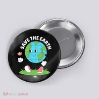 Save The Earth Cute Earth Day Button thumb 0