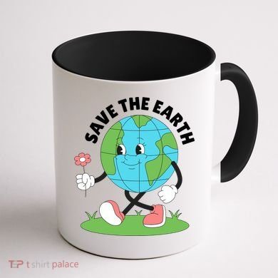 Save The Earth Cute Earth Day Coffee Mug back