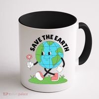Save The Earth Cute Earth Day Coffee Mug thumb 1