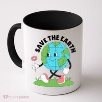 Save The Earth Cute Earth Day Coffee Mug thumb 0