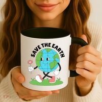 Save The Earth Cute Earth Day Coffee Mug thumb 3