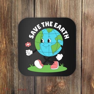 Save The Earth Cute Earth Day Coaster