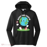 Save The Earth Cute Earth Day Performance Fleece Hoodie thumb 0