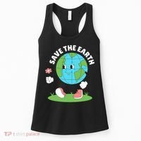 Save The Earth Cute Earth Day Women's Tank Top thumb 0