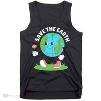 Save The Earth Cute Earth Day Tank Top thumb 0