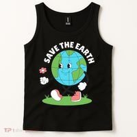 Save The Earth Cute Earth Day Tank Top thumb 2