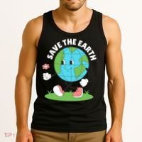 Save The Earth Cute Earth Day Tank Top thumb 3