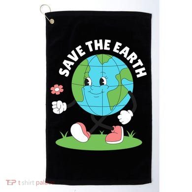 Save The Earth Cute Earth Day Golf Towel