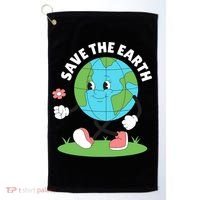 Save The Earth Cute Earth Day Golf Towel thumb 0