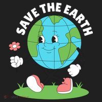 Save The Earth Cute Earth Day Golf Towel thumb 3