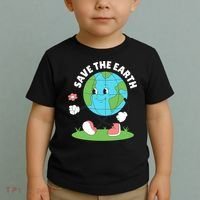Save The Earth Cute Earth Day Toddler T-Shirt thumb 2