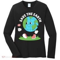 Save The Earth Cute Earth Day Women's Long Sleeve Shirt thumb 0