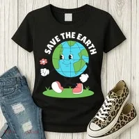 Save The Earth Cute Earth Day Women's T-Shirt thumb 3