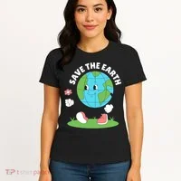 Save The Earth Cute Earth Day Women's T-Shirt thumb 4