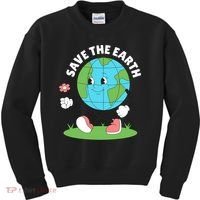 Save The Earth Cute Earth Day Kids Sweatshirt thumb 0
