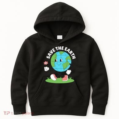 Save The Earth Cute Earth Day Kids Hoodie