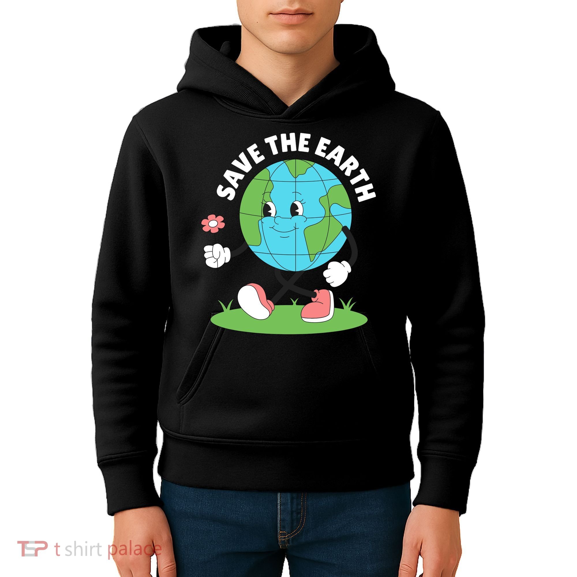 Save The Earth Cute Earth Day Kids Hoodie