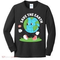 Save The Earth Cute Earth Day Kids Long Sleeve Shirt thumb 0