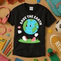 Save The Earth Cute Earth Day Kids T-Shirt thumb 3