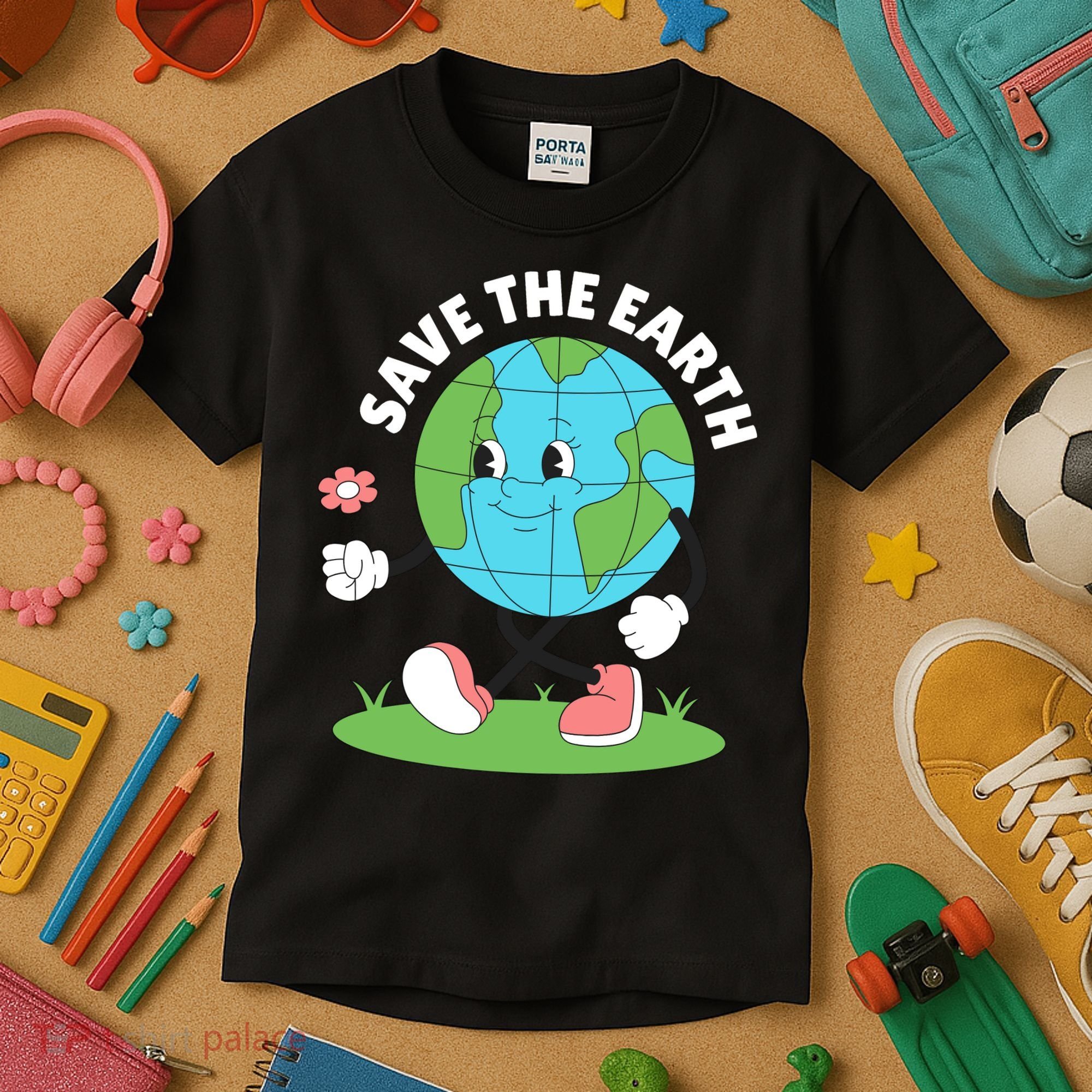 Save The Earth Cute Earth Day Kids T-Shirt