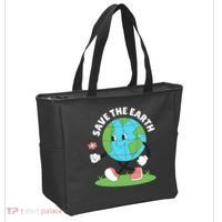 Save The Earth Cute Earth Day Tote Bag thumb 2