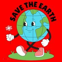 Save The Earth Cute Earth Day Santa Hat thumb 1