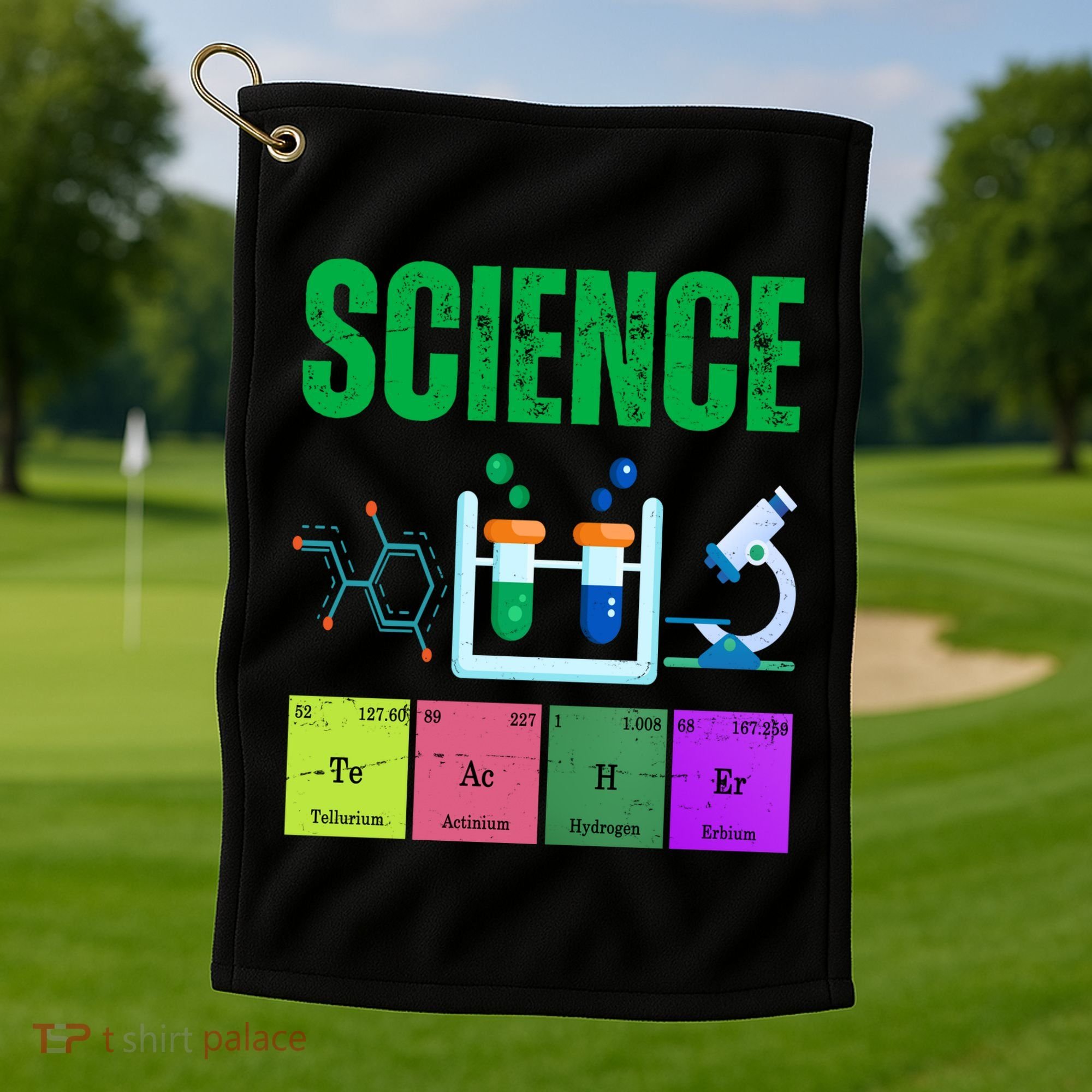 Science Teacher Element Gift Golf Towel