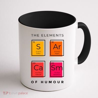 Sarcasm The Elements Of Humour Funny Coffee Mug back