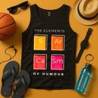 Sarcasm The Elements Of Humour Funny Tank Top thumb 4