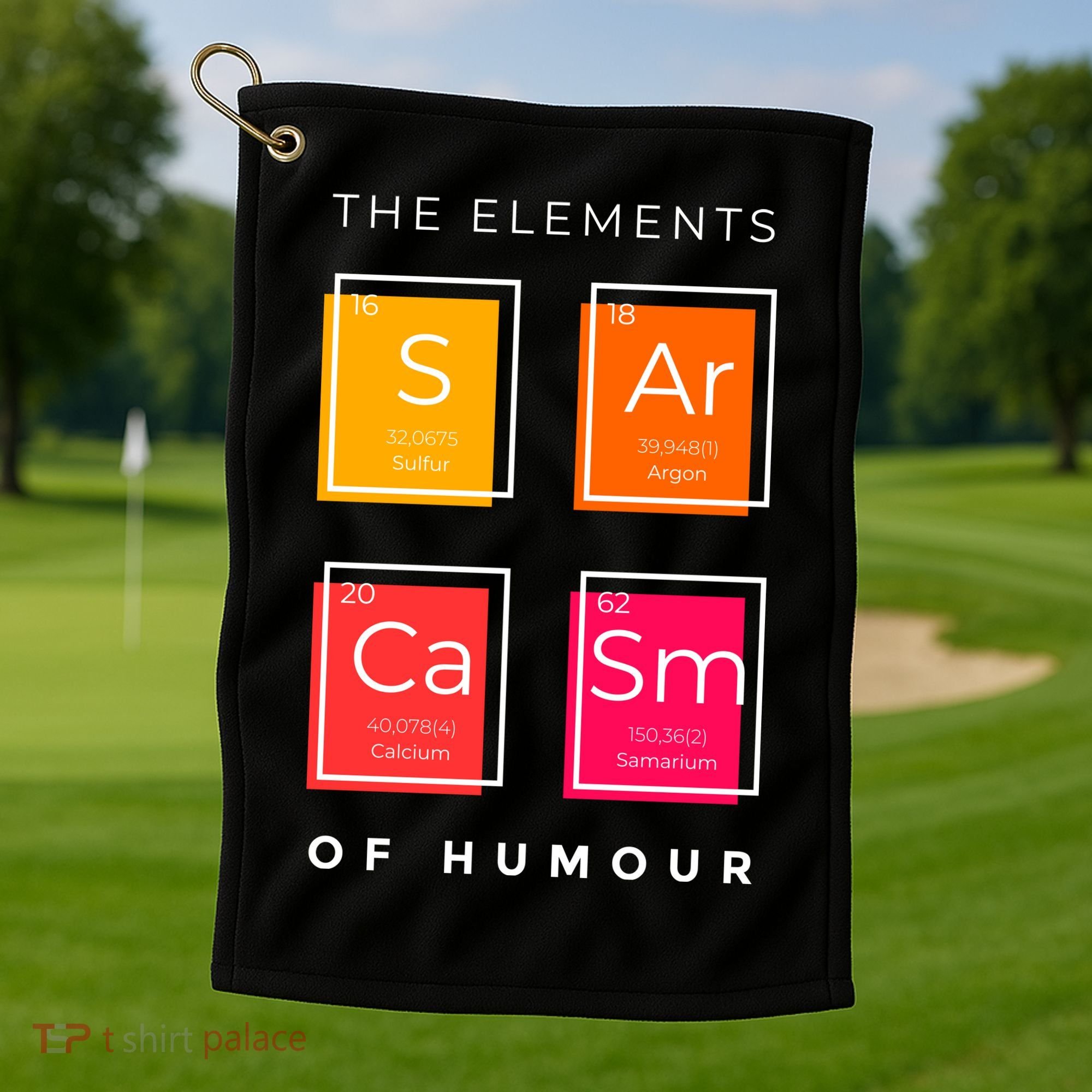 Sarcasm The Elements Of Humour Funny Golf Towel
