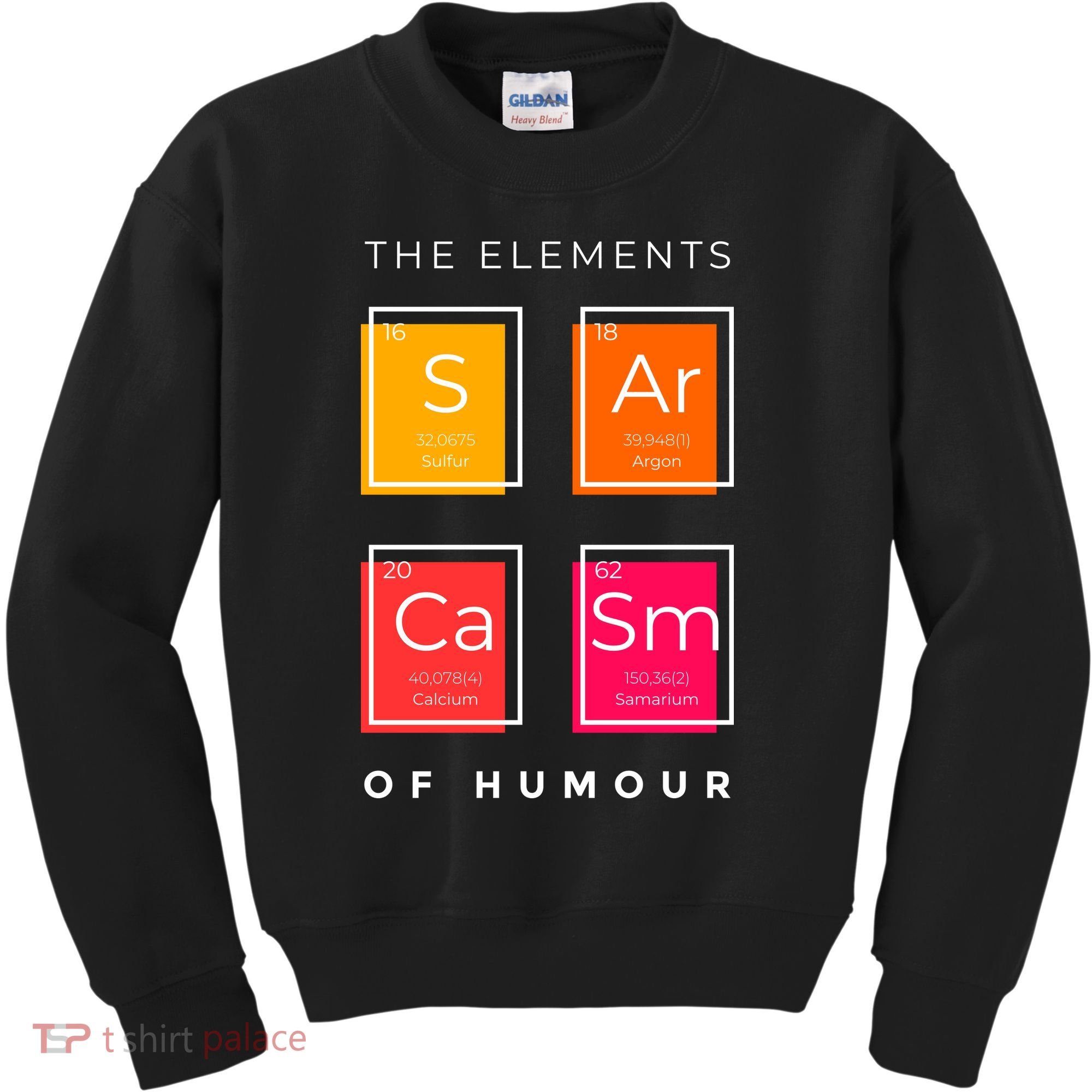 Sarcasm The Elements Of Humour Funny Kids Sweatshirt