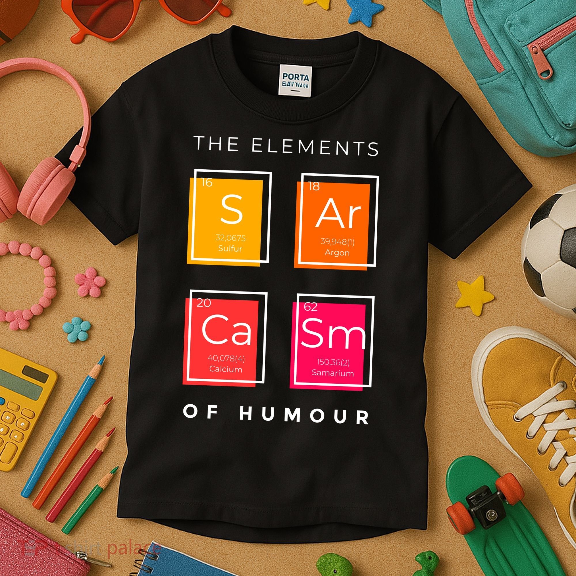 Sarcasm The Elements Of Humour Funny Kids T-Shirt