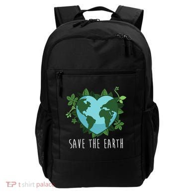 Save The Earth Planet Heart Earth Day Backpack