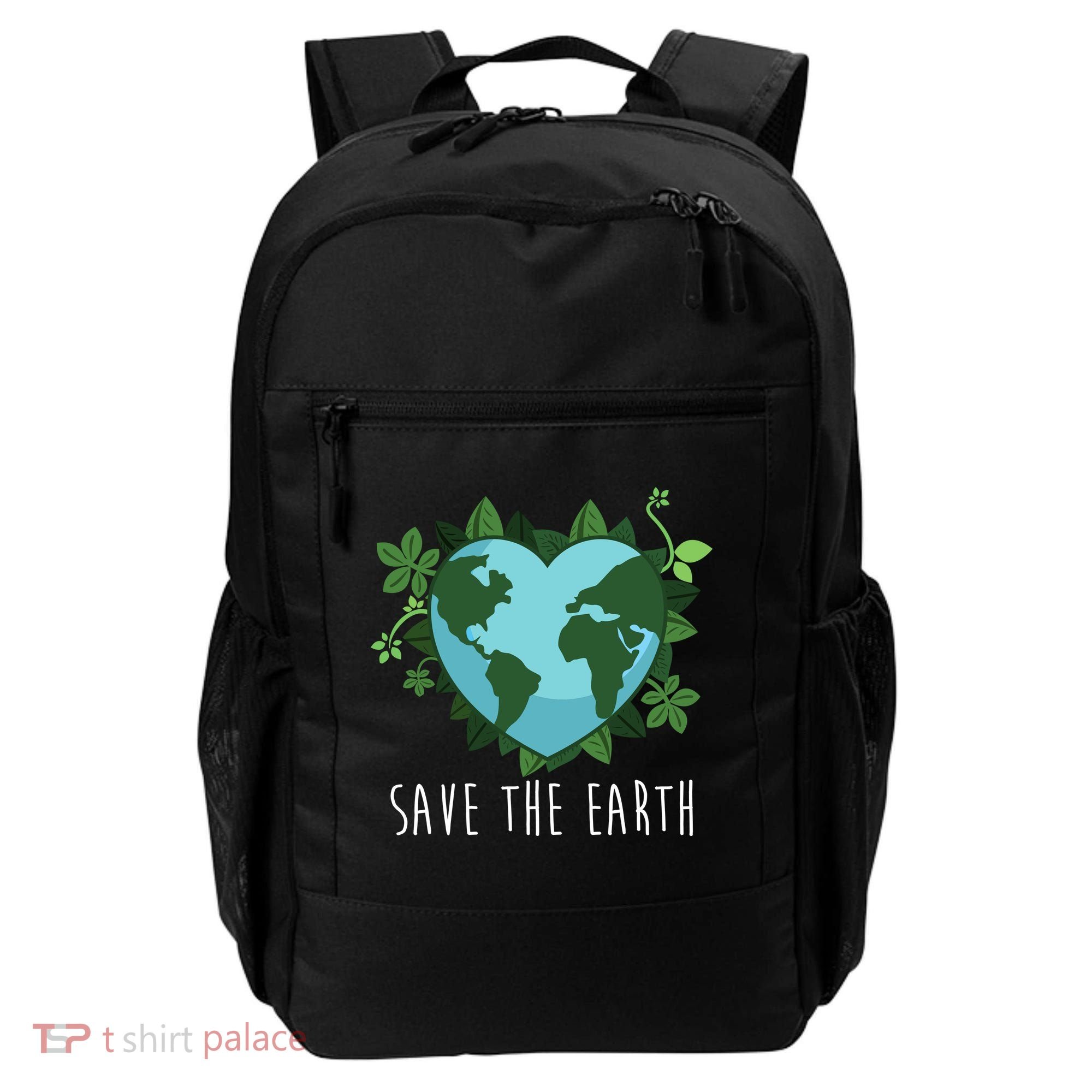 Save The Earth Planet Heart Earth Day Backpack